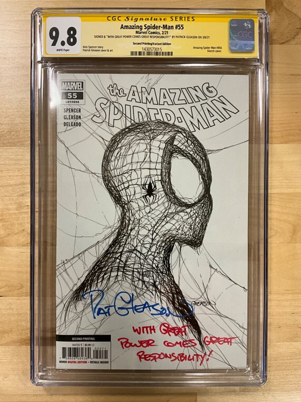 Amazing Spider-Man #55 2nd Printing CGCSS Signed Remarked by Gleason