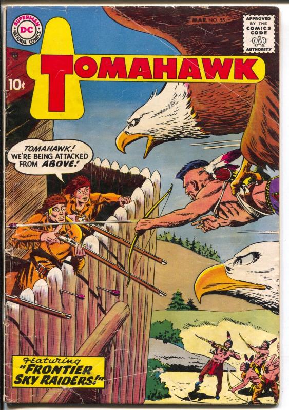 Tomahawk #55 1958-DC-1st new logo issue-fantasy cover-VG-