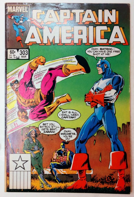 Captain America #303 (6.0, 1985) NEWSSTAND, Origin of Captain America's shield