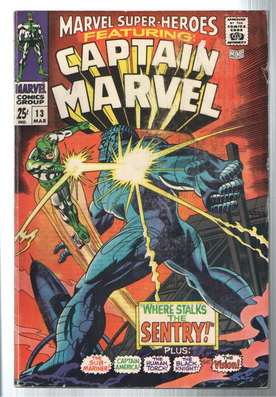 MARVEL SUPER-HEROES 13 VG 1st CAROL DANVERS!