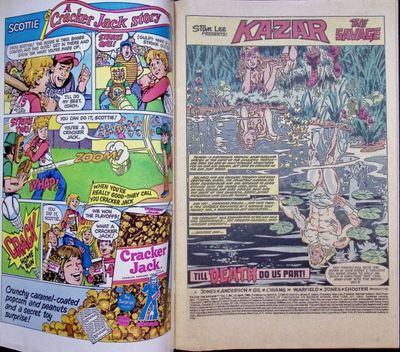 KA-ZAR THE SAVAGE Comic Issue 13 — with Shanna in Pangea 32 Pages — 1982 Marvel