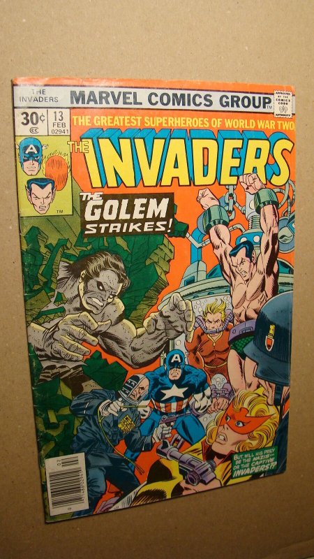 INVADERS 13 *SOLID COPY* CAPTAIN AMERICA VS GOLEM 2ND APP SPITFIRE 1976