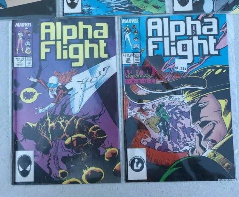 ALPHA FLIGHT #1 ANNUAL, 41, 46, 47, 50 5PC LOT (VF/NM) DOUBLE-SIZE ISSUE!! 1987