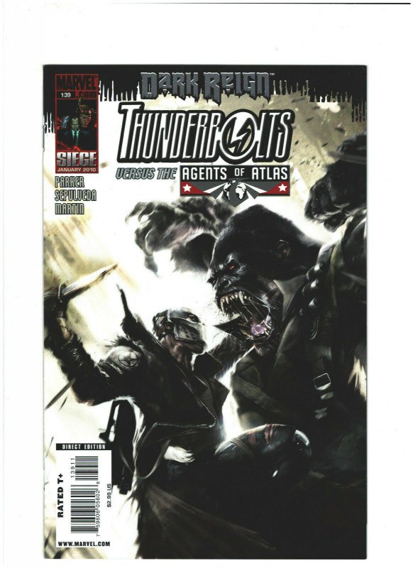 Thunderbolts #139 VF+ 8.5 Marvel Comics 2010 vs. Agent of Atlas, Mattina Cover