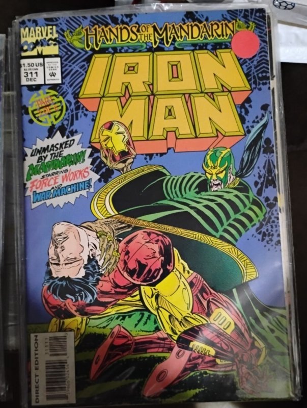 IRON MAN  # 311 1994  MARVEL DISNEY WAR MACHINE  FORCE WORKS MANDARIN NEWSTAND