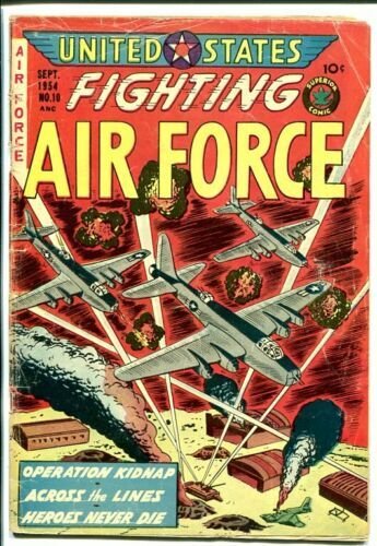 UNITED STATES FIGHTING AIR FORCE #10-GRAPHIC VIOLENCE-1954-vg 