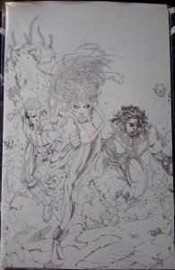 The Hypernaturals #1 Green II Sketch Cover (2012)