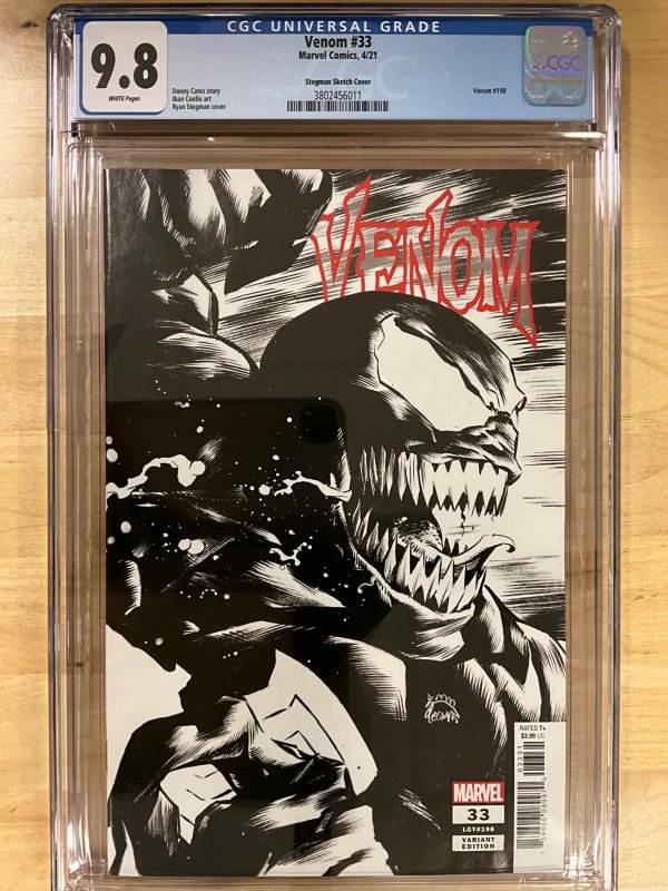 Venom #33 Stegman Cover B (2021) CGC 9.8