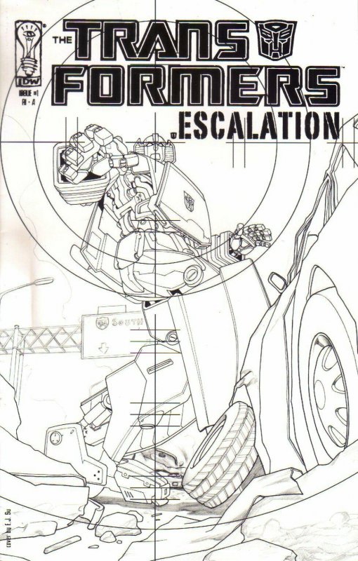 TRANSFORMERS SPOTLIGHT & TRANSFORMERS ESCALATION #1 SKETCH VARIANT SET NM IDW.