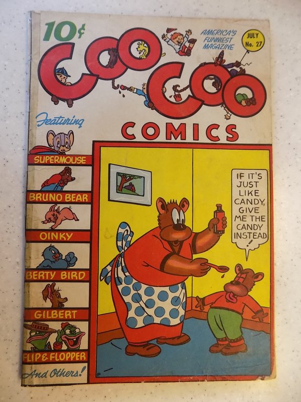 COO COO COMICS # 27 GOLDEN AGE SUPER MOUSE FUNNIES HUMOR CARTOON