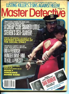 Master Detective 2/1987- spicy babe-violent pulp crime thrills-knife-FR/G