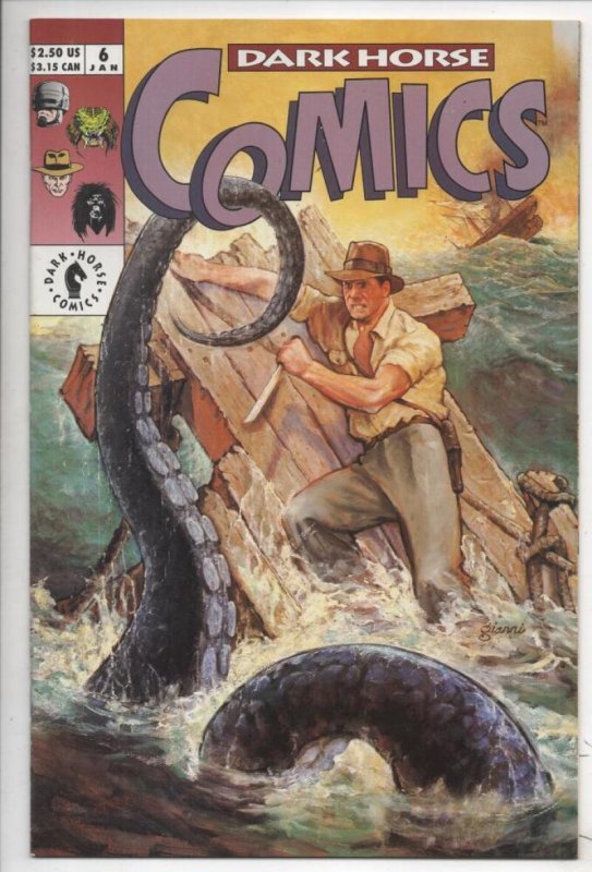 DARK HORSE COMICS #6, NM-, RoboCop, 1992 1993 Predator, Indiana Jones