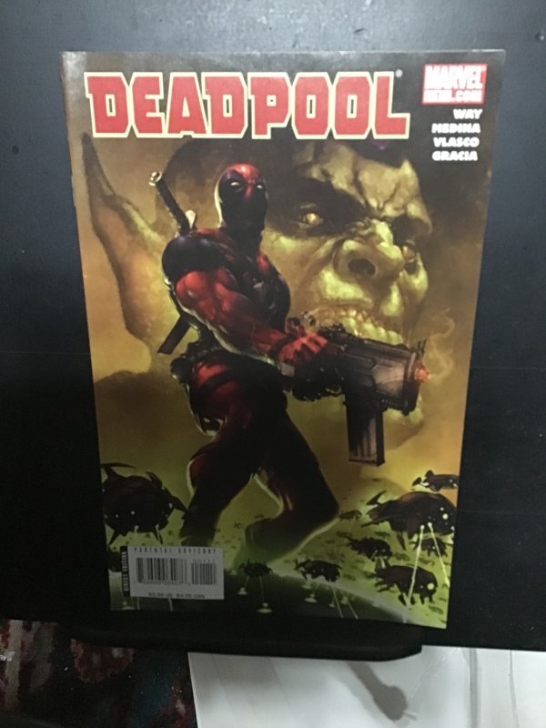 Deadpool #1 2009 1st in 2nd ongoing! High-grade NM-  COVELL CERT! Hulk Cover!