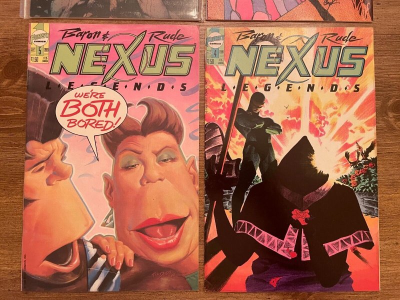 4 First Comics Nexus Legends # 4 5 + Warp Special Chaos # 1 + Shatter # 1 J938