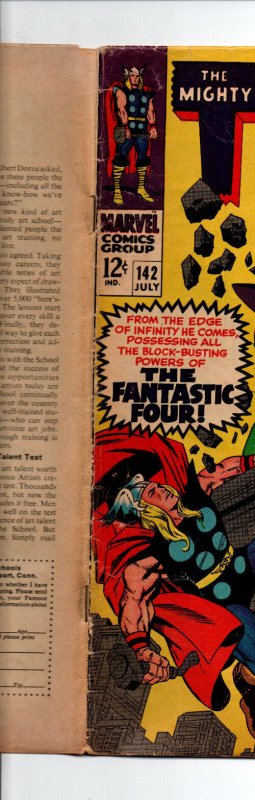 The Mighty Thor #142 - Thor vs Super Skrull - Jack Kirby - 1967 - GD/VG
