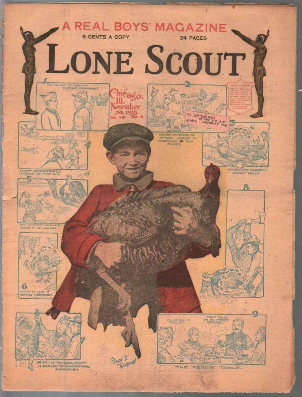 Lone Scout Vol. 8 #6 11/30/1918-A Real Boy's Magazine-5¢ cover price-VG