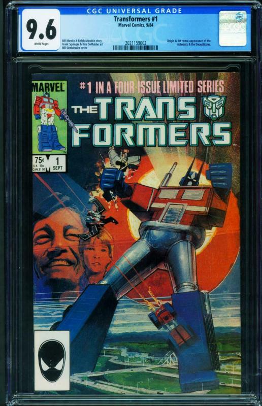 TRANSFORMERS #1 CGC 9.6 comic book 1984  Marvel 2021159002