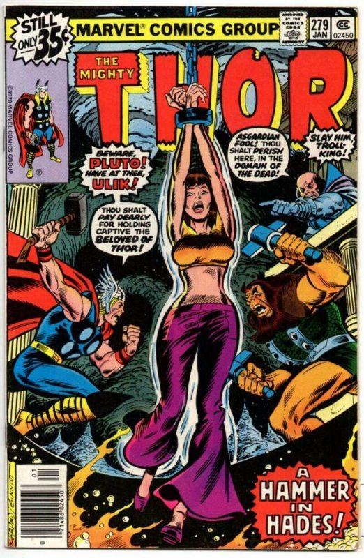 THOR #279 VF/NM God of Thunder Hammer in Hades 1966 1979, more Thor in store 