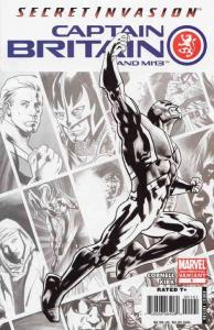 Captain Britain and MI:13 #1 (3rd) VF ; Marvel | Secret Invasion B&W