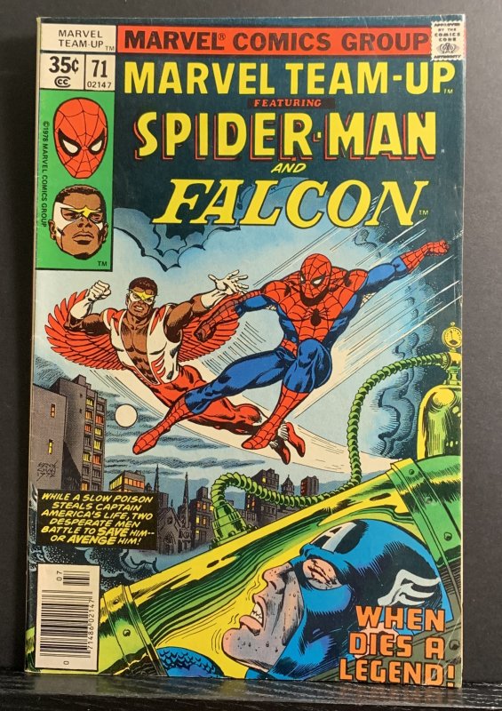 Marvel Team-Up #71 (1978) Spider-Man & The Falcon FN+ Newsstand Variant