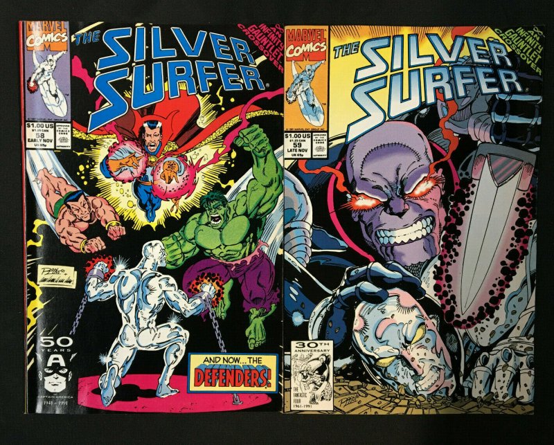 SILVER SURFER ISSUES 50-59 SET VF-NM THANOS