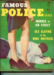 FAMOUS POLICE CASES-01/1950-WEIRD EXPLOITATION-MURDER-STRANGULATION-SPICY-vg