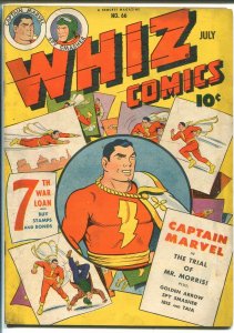 WHIZ #66 1945-FAWCETT-CAPT MARVEL-GOLDEN ARROW-WOLVERTON-SPY SMASHER-vf minus