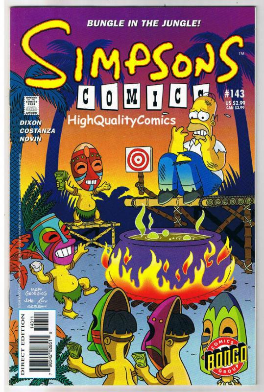 SIMPSONS COMICS #143, VF+, Bart, Homer, Marge, Maggie, more in store