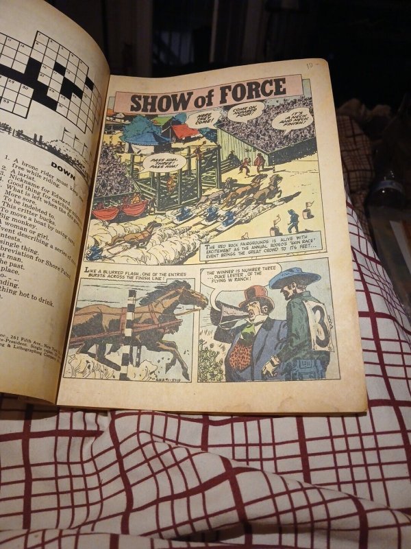 Golden West Rodeo Treasury #1 painted cover 1957 Dell Giant Comics Silver Age