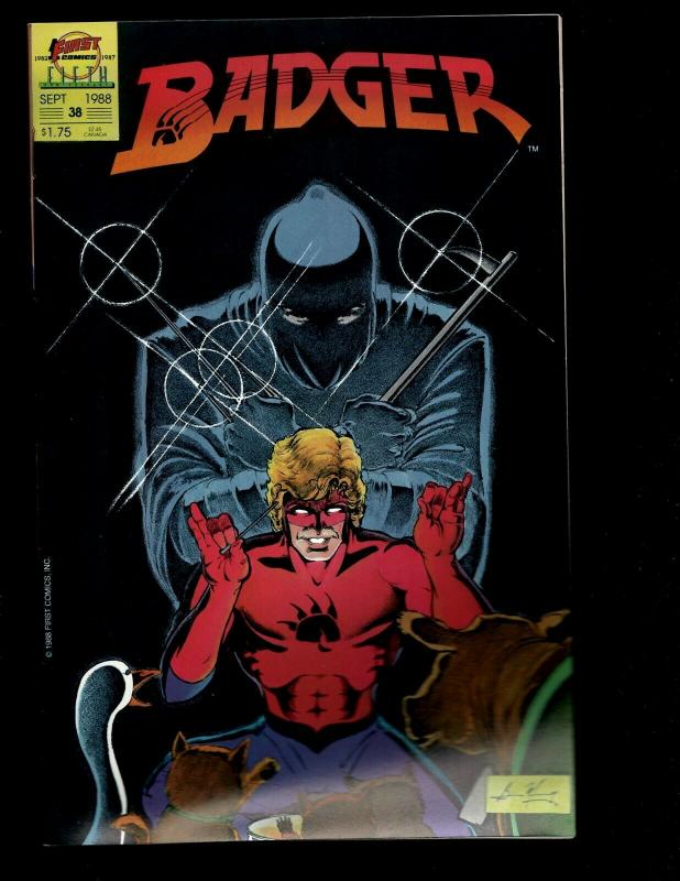 Lot Of 10 Comics Badger # 29 30 31 32 35 36 37(2) 38 Badrock And Company 4 JF2 