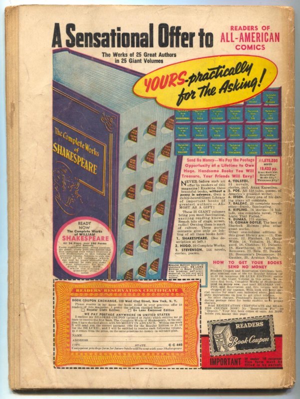 All-American #13  1940 - DC  -VG- - Comic Book