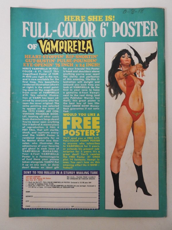 Vampirella #20 (1972) Solid VG Condition!