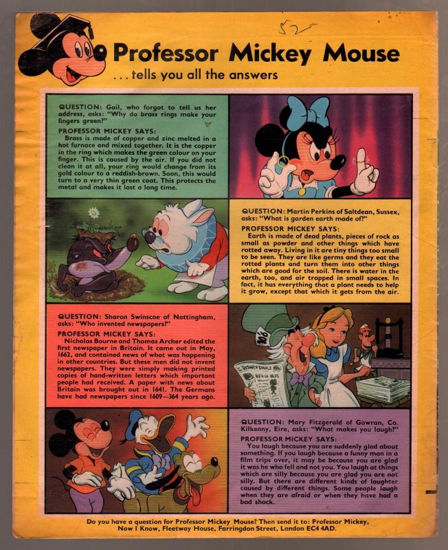 Walt Disney's Now I Know #39 1973-U.K-Goofy-Chip & Dale-G