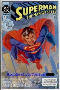 SUPERMAN  MAN of STEEL #1 NM  Jurgens 1991 Simonson  more SM in store