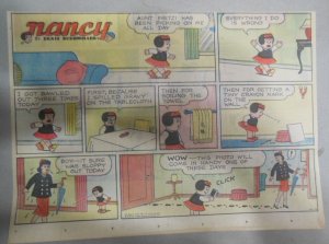 Nancy Sunday Page by Ernie Bushmiller from 4/26/1969 Size 11 x 15 inches