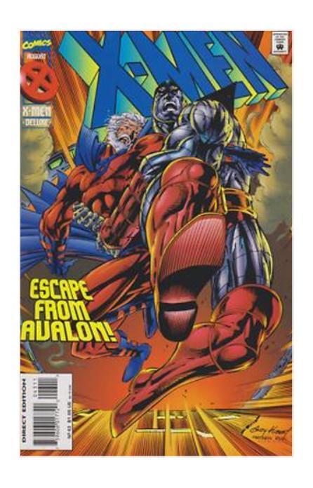 X MEN  # 43  1995 MARVEL   magneto colossus  escape from avalon acolytes