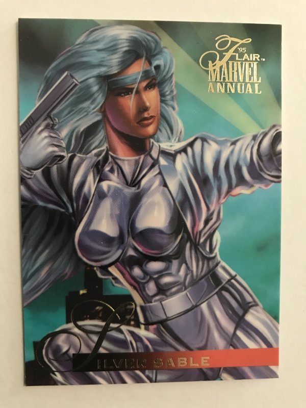 SILVER SABLE #89 card : Marvel Annual 1995 Flair; NM/M; base, Spider-Man