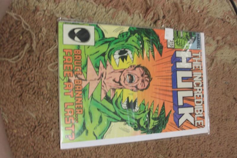  incredible Hulk comic # 315  1986, Marvel doc samson banner free at last 