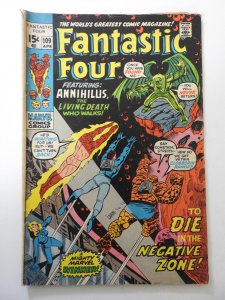 Fantastic Four #109 GD+ moisture damage, centerfold detached bottom staple
