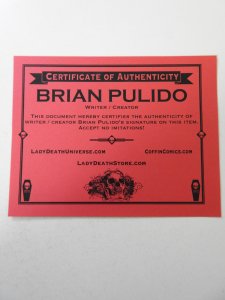 Lady Death: Echoes #1 Instant Edition Virgin Art NM Condition! Signed W/ COA!