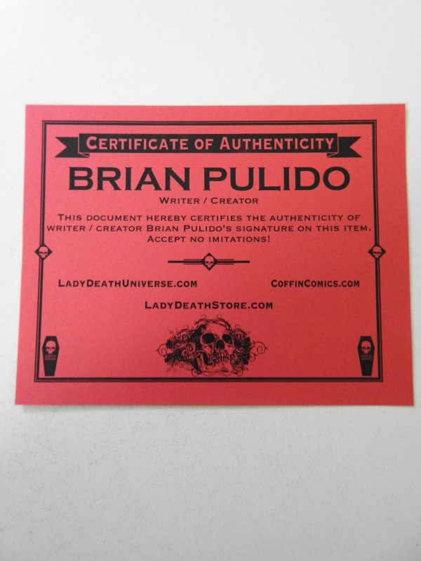 Lady Death: Echoes #1 Instant Edition Virgin Art NM Condition! Signed W/ COA!