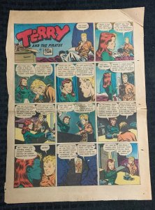 1942 9/13/42 TERRY AND THE PIRATES Milton Caniff 11x15 Sunday Comic Strip Page