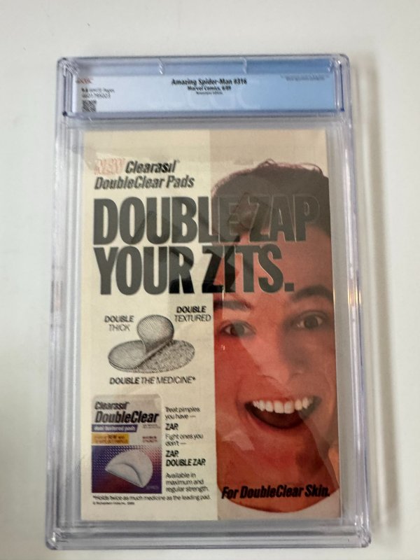 Amazing Spider-Man #316 CGC 9.6 Newsstand Marvel Comics (1989)