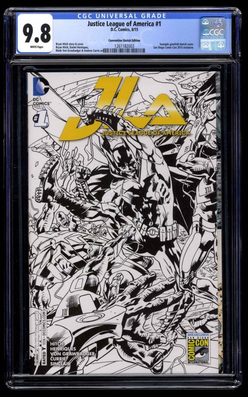 Justice League Of America #1 CGC NM/M 9.8 White Pages Convention Sketch Variant