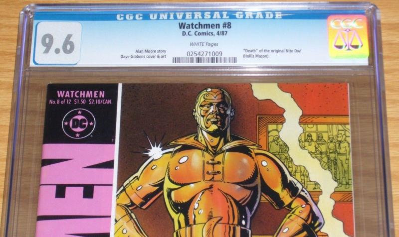 Watchmen #8 CGC 9.6 alan moore - dave gibbons - death of nite owl 1987 dc comics