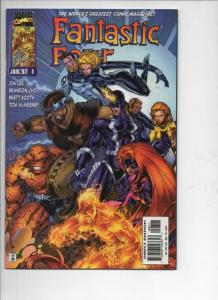 FANTASTIC FOUR #8, Vol 2, NM-, Jim Lee, Human Torch, more FF in store, 1996 1997