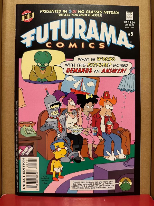 Futurama Comics #5 VF Simpsons Homage (2001)