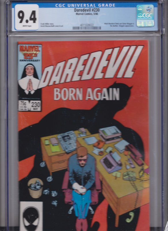 Daredevil #230 CGC 9.4 WHITE PAGES (1986) BRAND NEW SLAB