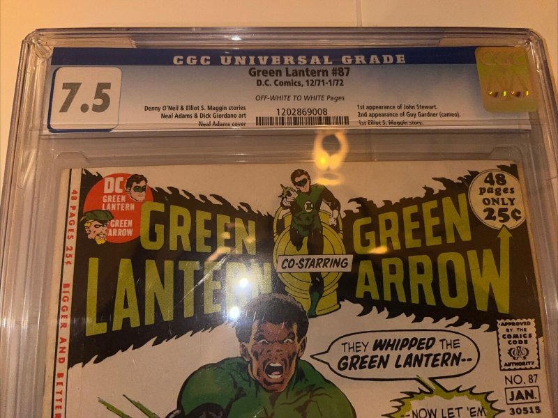 Green Lantern (1971) # 87 (CGC 7.5) 1st App John Stewart  • 2nd Guy Gardner