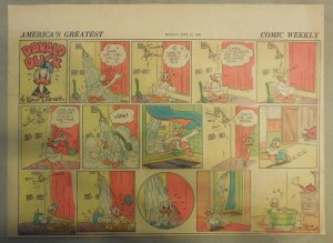 Donald Duck Sunday Page by Walt Disney from 6/30/1940 Half Page Size 